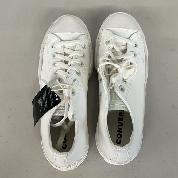 Converse sz8.5 all white CT ox lift platform sneaker 564429c solid shoe - Picture 4 of 10